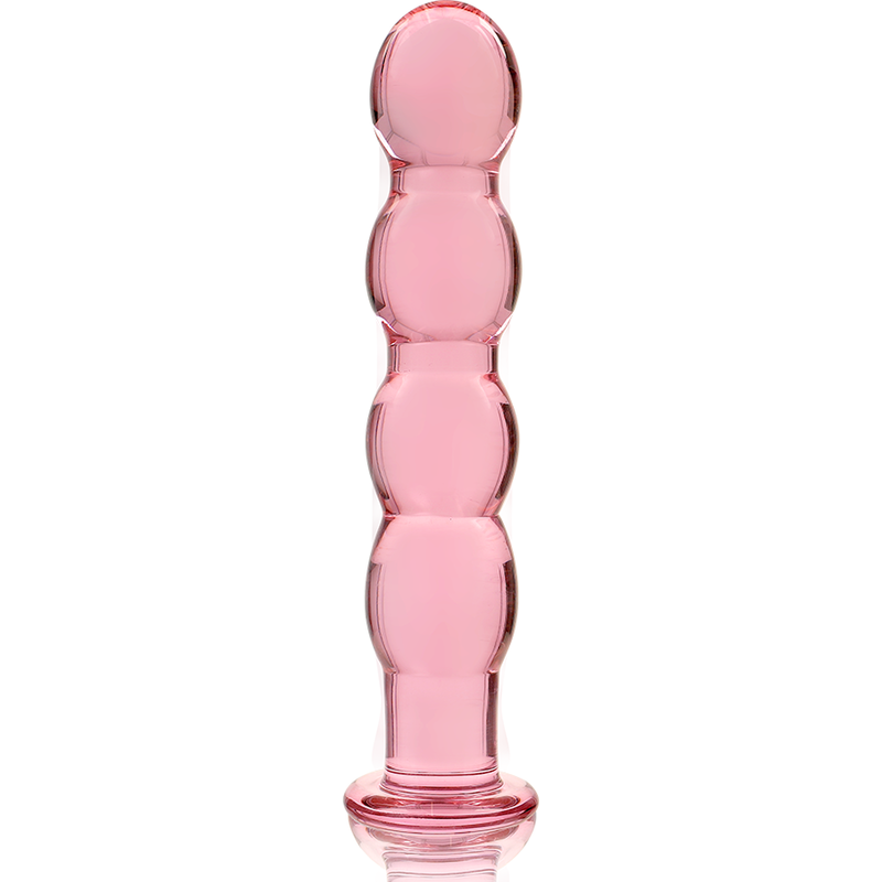 DILDO IN VETRO BOROSILICATO ROSA 16.5 CM -O- 3.5 CM