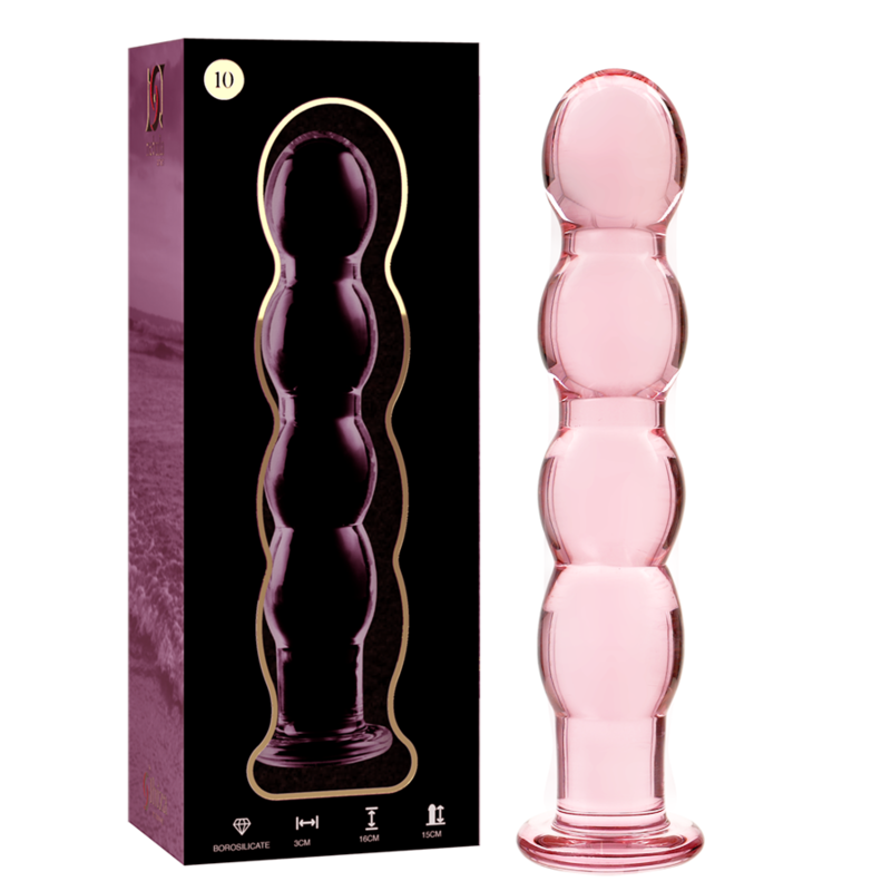 DILDO IN VETRO BOROSILICATO ROSA 16.5 CM -O- 3.5 CM