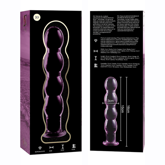 DILDO IN VETRO BOROSILICATO ROSA 16.5 CM -O- 3.5 CM