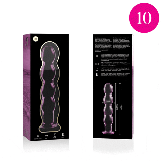 DILDO IN VETRO BOROSILICATO ROSA 16.5 CM -O- 3.5 CM