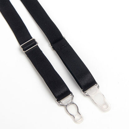 REGGISENO BONDAGE NERO CON GIARRETTIERA L/XL